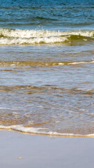 Sea waves against the sky. background or texture