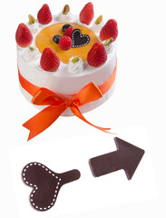 beautiful and delicious cake with tasty decoration