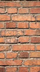 red brick with visible details. background or texture
