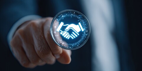 Hand shaking digital interface