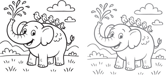 elephants in the park