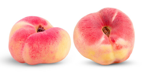 Peach isolated on transparent png (Image from camera)