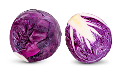 red cabbage isolated on transparent png ( image from camera )