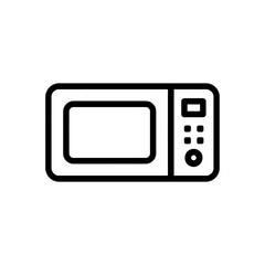 Microwave oven icon on White Background Vector Art Illustration on white background.