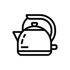 Kettle icon on White Background Vector Art Illustration on white background.