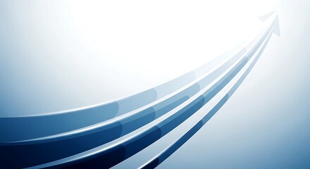 Dynamic growth arrow design with a modern blue gradient for impactful presentations and business reports showcasing progress and upward trends visually