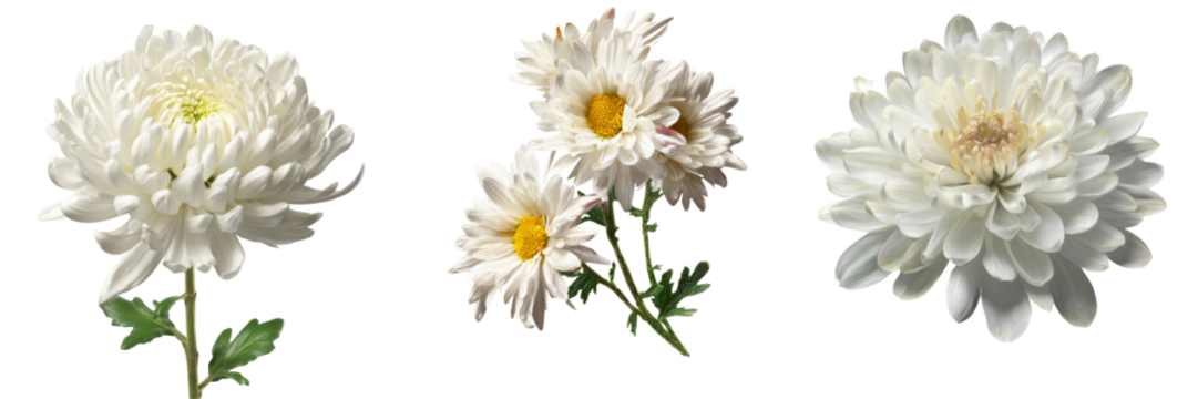 Elegant white daisies on transparent background nature photography floral arrangement