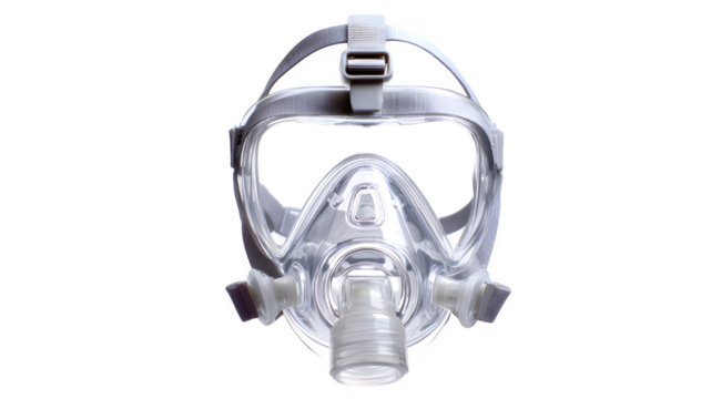 Comfortable full face CPAP mask for sleep apnea therapy and respiratory health solutions with secure straps