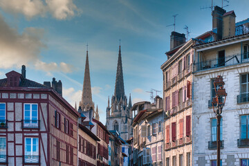 Fototapeta premium Bayonne is a city in the French Basque Country, at the confluence of the Nive and Adour rivers, in southwestern France.