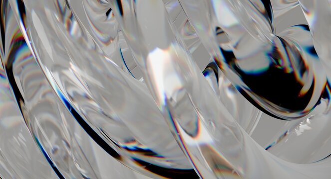 Fluid symphony of refracted light and crystalline motion an immersive exploration of abstract glass dynamics in modern digital art design.