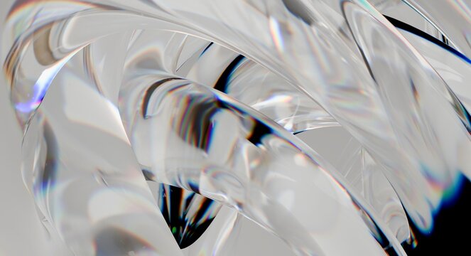 Fluid symphony of refracted light and crystalline motion an immersive exploration of abstract glass dynamics in modern digital art design.
