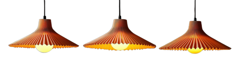 Three modern hanging lamps with unique design