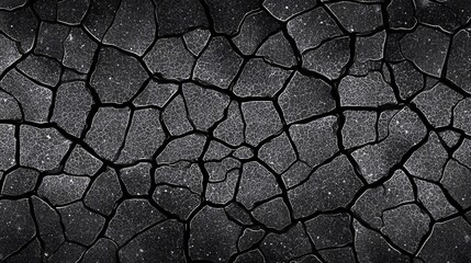 Close-up of cracked dry soil texture under natural lighting