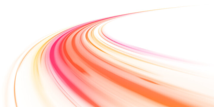 Abstract light lines of movement and speed in neon color. Luminous green neon waves PNG. Neon stripes in the form of drill, turns and swirl. Illustration of high speed concept.