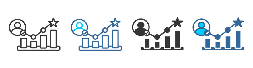 motivation icon set multiple style collection