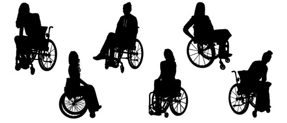 Illustration silhouette vector set of International Day of Persons with Disabilities	