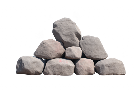 Gray rock stone pile stacked natural rough outdoor construction geology texture Stacked gray rocks with rough texture arranged pyramid shape natural stone pile for landscaping construction