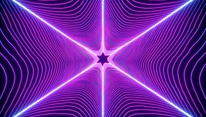 neon star tunnel with scanline effect