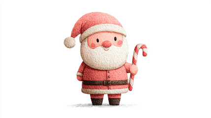 Adorable Watercolor Santa Claus Illustration: Festive Holiday Character for Christmas Designs and Celebrations