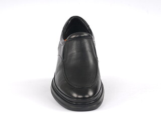 black leather formal shoe isolated on white background. leather shoe,
Perfect for product display, e-commerce, footwear ads, and catalog use with clean. front view, top view,