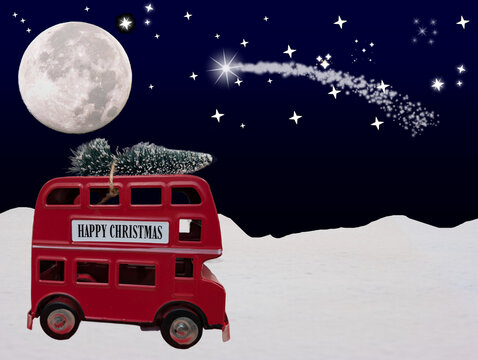 Decorative Christmas arrangement with festive elements