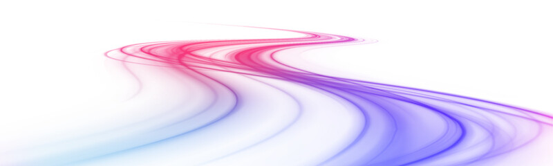 Abstract light lines of movement and speed in neon color. Luminous green neon waves PNG. Neon stripes in the form of drill, turns and swirl. Illustration of high speed concept.