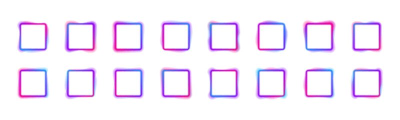 Futuristic neon triangle frame glowing in pink and purple. The shape floats over a dark gradient background. Perfect for modern digital banners and text.