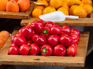 Papaccelle peppers on display at local market stall