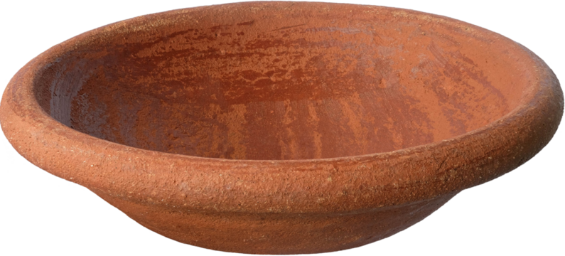 Terracotta Grinding Bowl, Cobek or Cowet, Traditional Indonesian Kitchenware, in Transparent Background