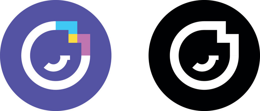 Mico Color and Black Circle Logo Editable App Vector Icons for Mobile Projects