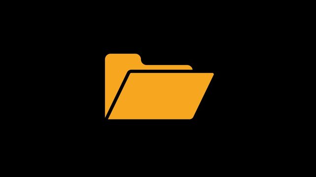 Basic file folder icon design used in computing, web apps, and digital file organizing systems or software interfaces