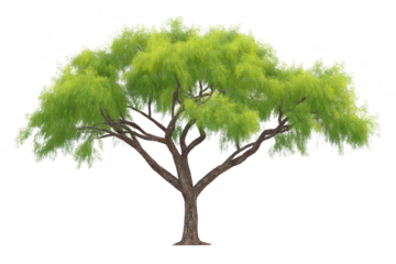 Spreading tree green foliage wide canopy isolated nature summer landscape outdoor leafy tranquil Spreading tree with green foliage and wide canopy isolated transparency background perfect