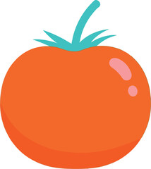 Vibrant orange tomato icon fresh produce healthy food