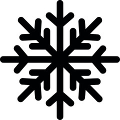 Minimalist snowflake icon winter season symbol