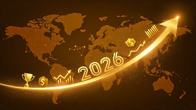 Global Financial Growth and Economic Success in the Year 2026 - Powered by Adobe