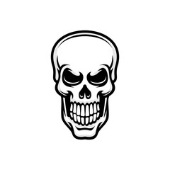 Skull head dead horror design 