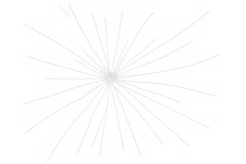 White sunburst effect creating bright star light with transparent background for design elements