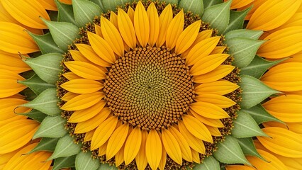 Close-up of a vibrant sunflower showcasing its intricate details and golden petals.