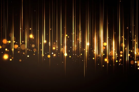 Dark backdrop adorned with vertical gold glitter, twinkling with soft light reflections, enhancing an elegant and festive ambiance