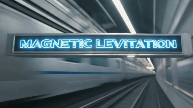Magnetic levitation train.