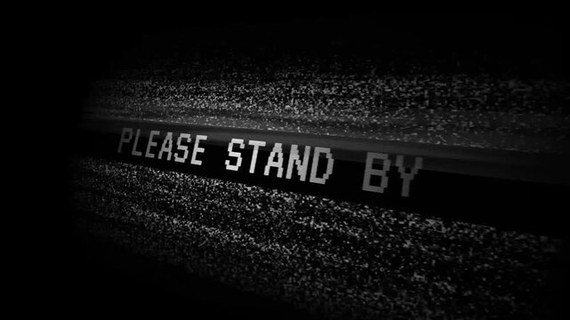 No signal error no signal error displays as static please stand by on a broken television. suitable for technology blogs, error troubleshooting articles, tv repair service advertisements.