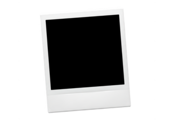 Instant photo frame isolated on transparent background
