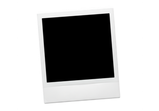 Instant photo frame isolated on transparent background