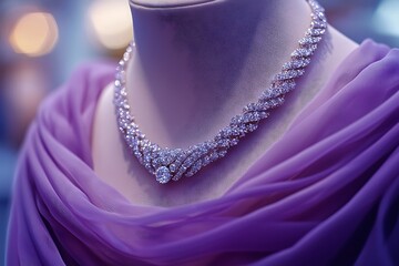 Obraz premium Stunning blue gemstone necklace perfect gala events high resolution picture