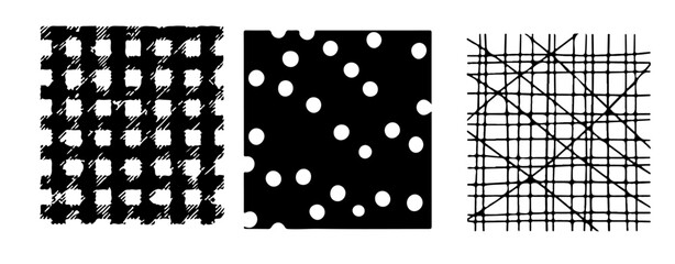 Abstract monochrome patterns offer bold contrast for modern designs and backgrounds
