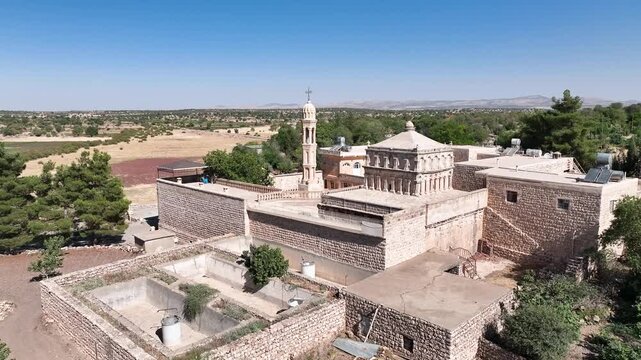Mor Gabriel Monastery Drone Video, Midyat Mardin, Turkiye (Turkey)