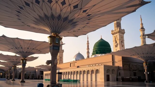 Al-Masjid an-Nabawi Madinah &ndash; Islamic Holy Mosque Landmark