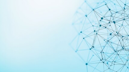 Abstract Blue Network Mesh, Connectivity Concept, network visualization Network, connection