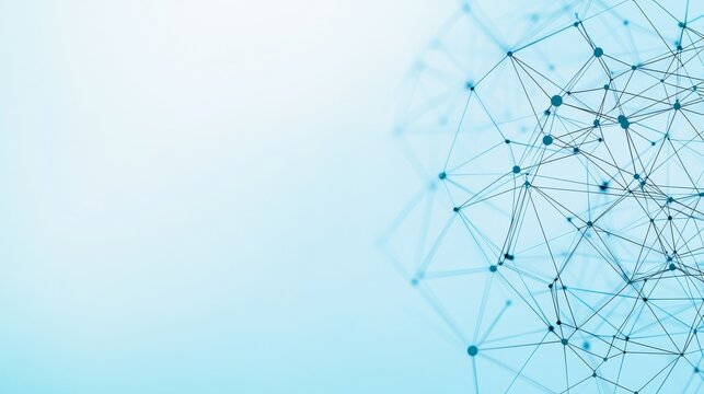 Abstract Blue Network Mesh, Connectivity Concept, network visualization Network, connection