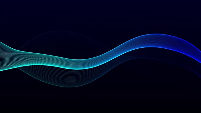 abstract blue wave line corporate presentation background